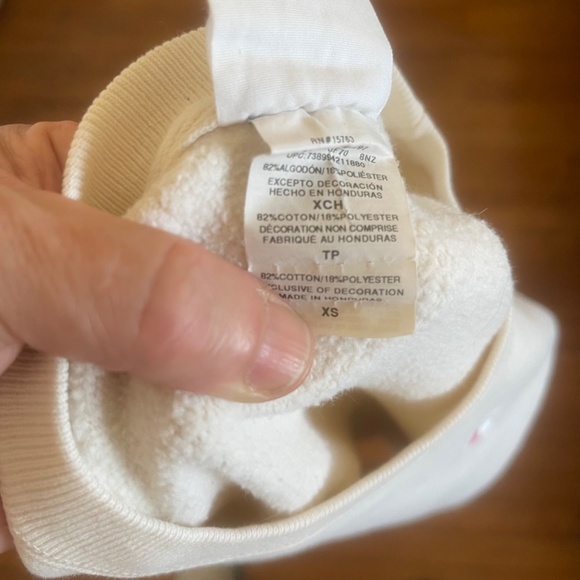 Champion Reverse Weave White Crewneck Sweatshirt Mens/Unisex Size XS - Picture 7 of 9